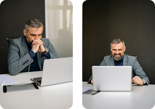 hombre de negocios pensando